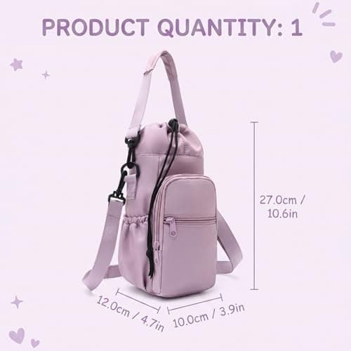 NHCDFA 1 PCS Water Bottles Carrier with Shoulder Strap, Water Bottle Bag, Water Bottles Carrier & Water Bottle Sling, Lightweight for Daily Use Outdoor Carrying — view 2