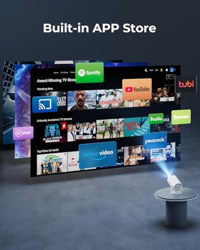 [Built-in Apps & 2026 Upgraded] Mini Projector 4K 1080P Support — view 2