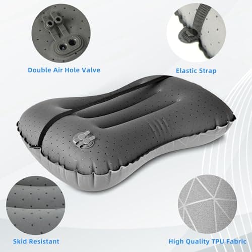 Crisonky Camping Pillow,Ultralight Inflatable Travel Pillow for Backpacking — view 2