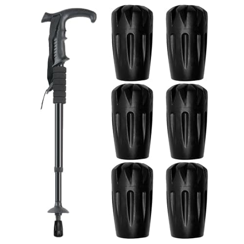 6 Pack Heavy Duty Rubber Tips & Ferrules for Trekking Poles — view 6