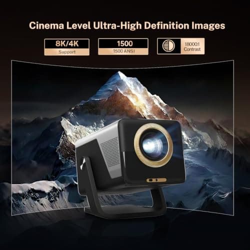 X7 Smart Projector 4K Support Native 1080P AI Voice & App Control 1500 ANSI — view 5
