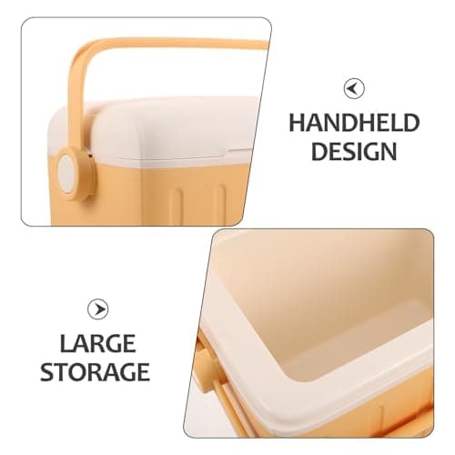 Portable Small Insulated Cooler Box 6l Foam Yellow for Road Trips — view 3