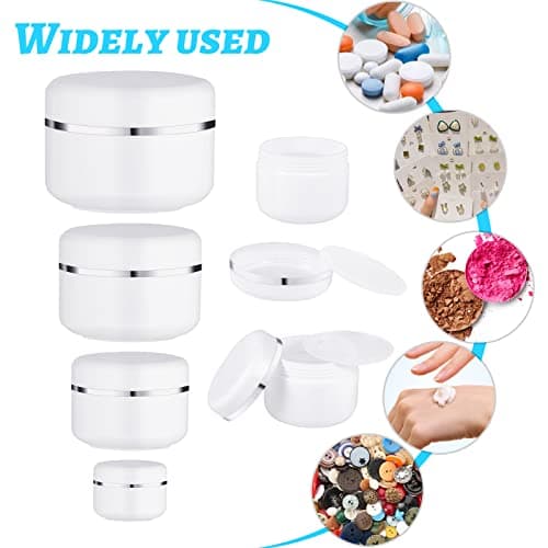 8 Pack Cosmetic Sample Jars, 10/30/50/100Ml Travel Pots with Lids — view 2
