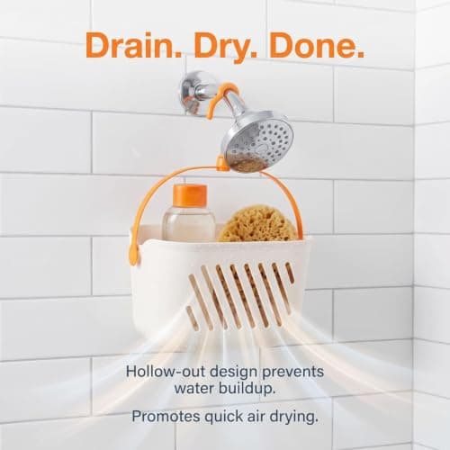 Leipsychic Portable Shower Caddy Basket, Hanging Plastic Organizer with Handle, 2-Pack, Shower Caddy for Camp, Bathroom, College Dorm, Kitchen (D) — view 3