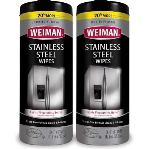 Weiman Stainless Steel Wipes, 2 Pack