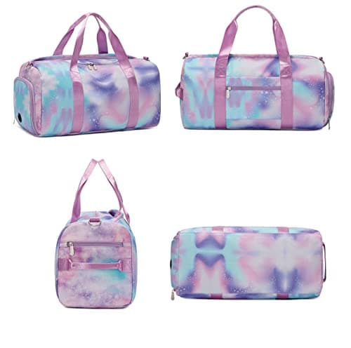 SellerFun Teens Women Travel Bag Girls Gym Duffle Bag Sports Ballet Bag with Shoe Compartment(Color B,23 Liters) — view 3
