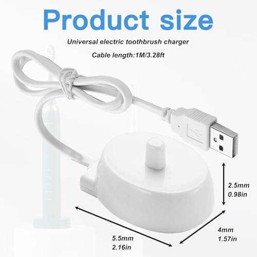 Universal Electric Toothbrush Charger – Compatible with Oral-B, Professional USB Toothbrush Charging Base for Travel & Home — view 2