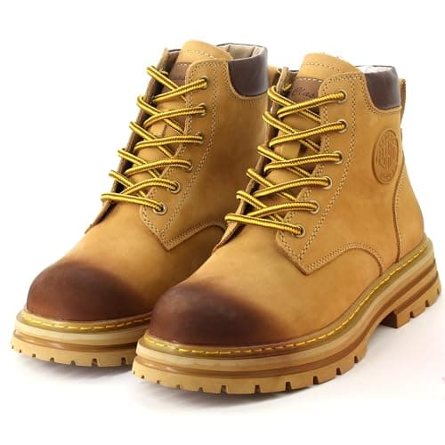 Yusimu Heavy Duty Boot Laces 4.5mm Round Work Hiking, Yellow/Brown, 120cm — view 3