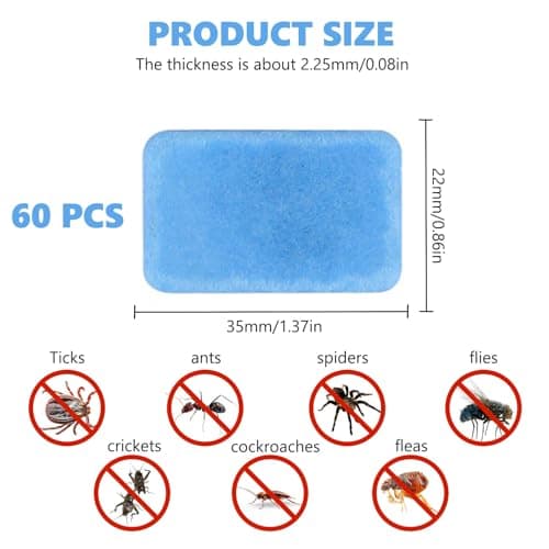 60 Pack Mosquito Repellent Tablets for Plug in, Electric Insect Killer Refill, Large Capacity for Summer Indoor Use — view 2