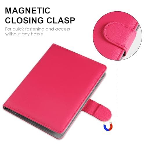 HoYiXi Universal Case for 6-6.8 inch E-Book Reader Compatible with 6.8" Kindle Paperwhite/6" All-new Kindle 2022&2019/Kobo Clara HD/Kobo Clara 2E,6" EReader Protective cover Built-in pocket,Rose — view 3