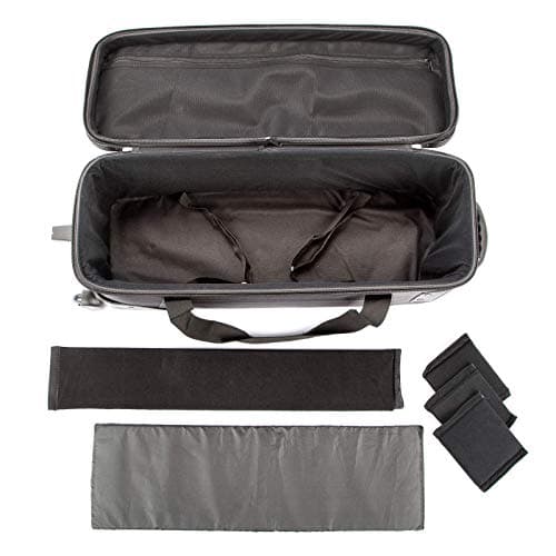 Studio Equipment Trolley Carry Case 31.5 Inches with Straps Padded Compartment Wheel for Tripod Light Stand Strobe Light Umbrella Flash Photography — view 2