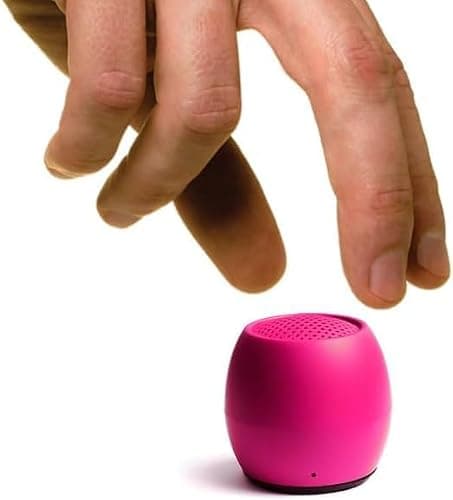 Boompods Zero Mini Portable Bluetooth Speaker - Wireless Speakers, IPX6 Waterproof, 5 Hr Playtime, Small Outdoor Speaker with Microphone & Dual Pairing Option, for Shower, Travel, & iPhone, Pink