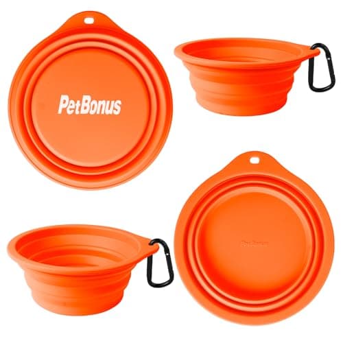PetBonus 2-Pack Collapsible Dog Bowls, Portable Travel Dog Water Food Bowls — view 2