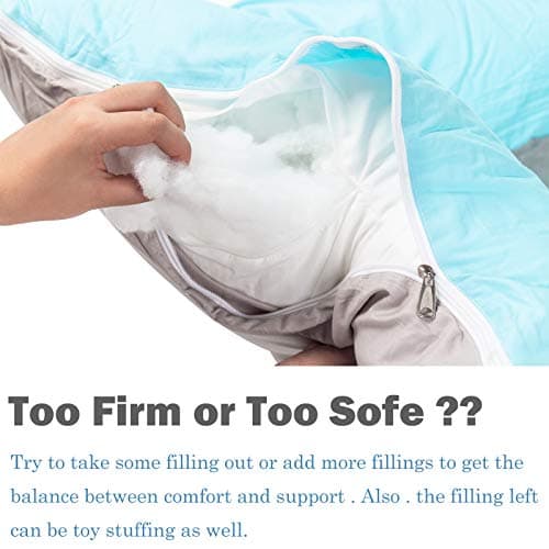 GRANDMA SHARK Pregnancy Pillow for Sleeping, U Shaped Pillow, Large pillow, Maternity Body Pillow with Pillowslip, Blue — view 3