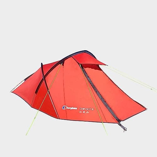 Berghaus Cheviot 2 Tent for 2 People for Harsh Weather Conditions, 2 Man, Compact, Lightweight, Tunnel, Easy to Pitch, 4 Season, Backpacking, Festivals, Wild Camping, Hiking, 5000mm HH, Red — view 2