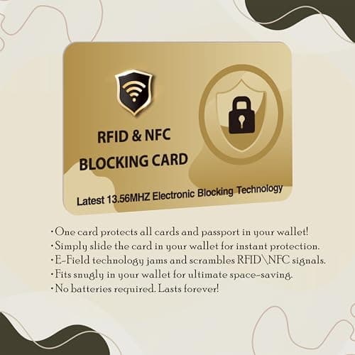DevTech IT RFID Blocking Cards, 5 Pack Contactless/NFC Bank Card Protectors for Wallets and Purses, Gold Finish — view 6