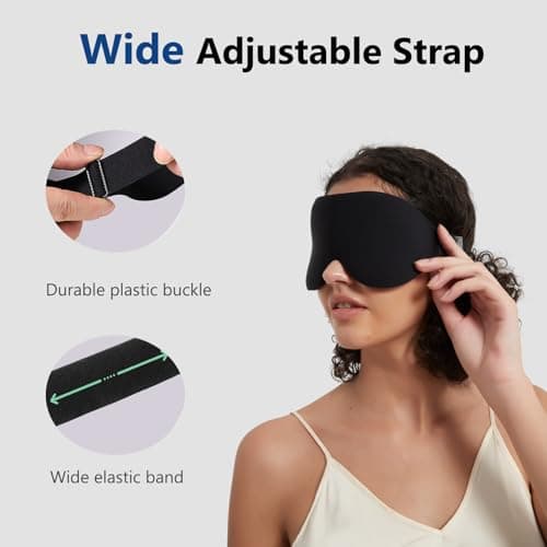 ALASKA BEAR 100% Blackout Sleep Mask for Women and Men, Blue — view 5