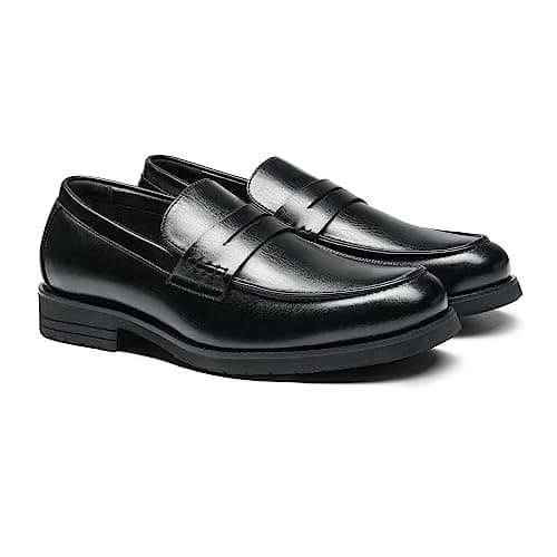 Bruno Marc Men's Dress Slip-on Penny Loafers Shoes,Black,8.5 — view 4