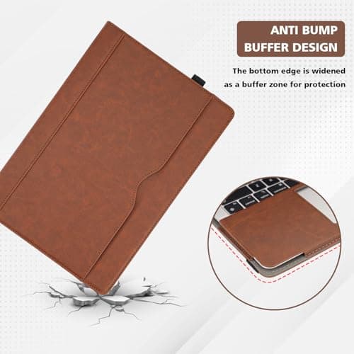 TYTX MacBook Air Leather Case 13.6 Inch 2022 A2681 M2 Laptop Sleeve Protective Folio Book Cover (A2681 M2, Dark Brown) — view 4