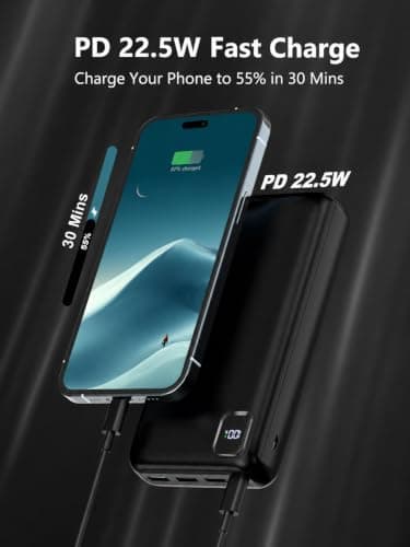 DRMARE 50000mAh Power Bank, 22.5W PD Fast Portable Charger Battery Pack — view 2