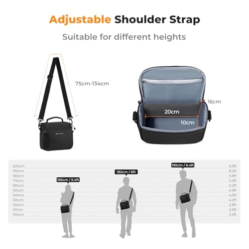 K&F CONCEPT Camera Sling Bag Small Crossbody Camera Case DSLR/Mirrorless Compact Shoulder Photography Bags for Photographers — view 6