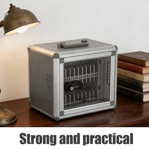 IDEANATEGRATE 24-Slot Smartphones Storage Locker with Mechanical Combination Lock in Aluminum Alloy, Ideal for Classrooms and Offices — view 4