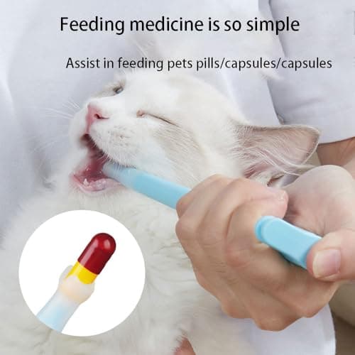 Animal Medicine Feeder Pet Pill Plunger Popper Pill Pockets for Cats Cat Pill Shooter Animal Medicine Feeder Side Grip Press Type with Silicone Tip for Dogs Cats Birds cat pill dispenser ﻿ — view 2
