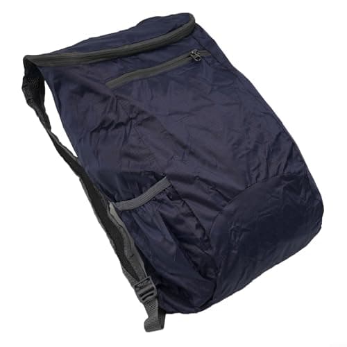 Posheliox For Ultra Light Foldable Hiking Rucksack 10L Packable Travel Bag Waterproof Outdoor Daypack For Camping Walking(Navy blue)