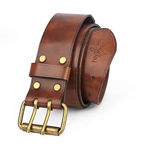 TOURBN Deluxe Cowhide Leather Belt for DIY Workshop Tool Pouch Mens Strap — view 4
