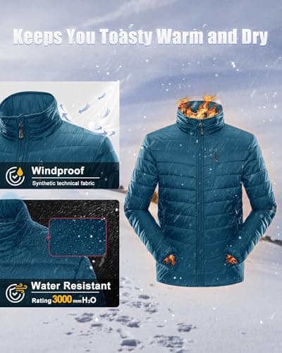33,000ft Men's Puffer Jacket Packable Water resistant Quilted Jacket — view 4