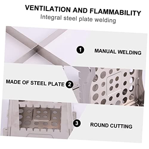 Portable Folding Wood Burning Camping Stove - Lightweight Backpacking Stove for Outdoor Cooking, Hiking, Picnic & Travel | Compact Space-Saving Design — view 6