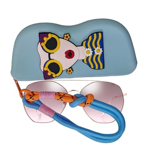 Glasses Case Women, Cute Sunglass Organizer, Zipper Storage Pouch, Soft Siliconed Design, Wrist Strap Included, Ideal for Eyewear Protection, Travel, Daily Use Material Silicone — view 6