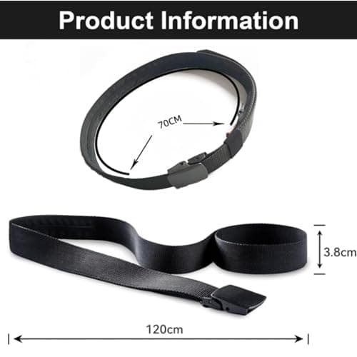 IUSOT Money Belt for Travel Hidden Compartment with Secret Zip Pocket, Adjustable Nylon Design, Black, Ideal for Secure Travel and Everyday Use — view 2