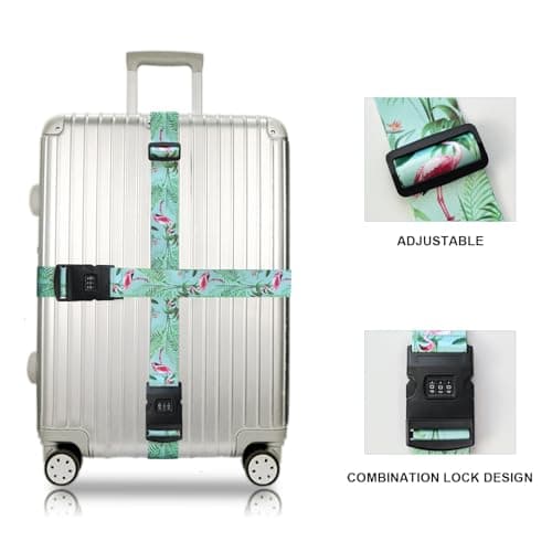 SUWEIR Luggage Straps (2 with Lock) for Suitcases & Travel Bags — view 4