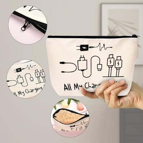 Charging Cable Organizer Bag, All My Charging Stuff Travel Pouch — view 3