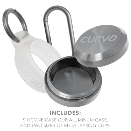 CURVD Premium Carrying Case - Durable Travel Keychain Container, Waterproof Holder for Earplugs, Pills, Coins Compatible with Loop, Eargasm & Vibes, Mini Purse Pill Box Container (Cloud) — view 2
