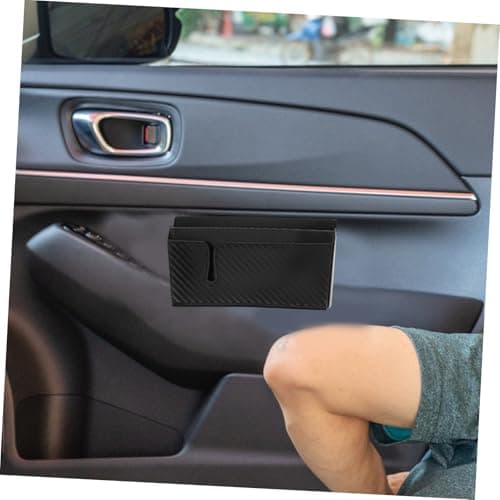 SEWOART 2 Pcs Car Receipt Storage Organizer with Carbon Fiber Pvc Adhesive — view 5