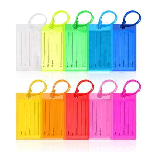 10Pcs Luggage Tags for Suitcases, Suitcase Tags Personalised Luggage Labels