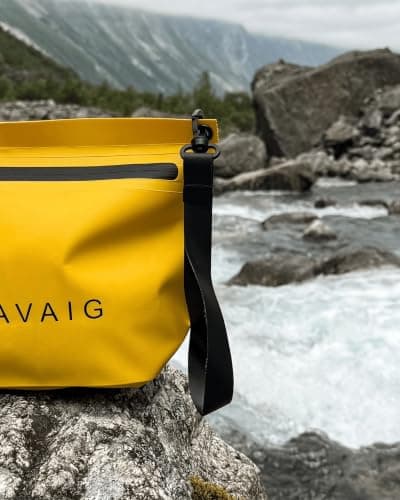 Stravaig Zip Bag – Small Water Resistant Trinkie Bag, Dry Bag & Accessories Holder | 500D PVC Pouch with spashproof Zip for Swimming, Travel | Secure Water-Resistant Bags (Yellow) — view 6