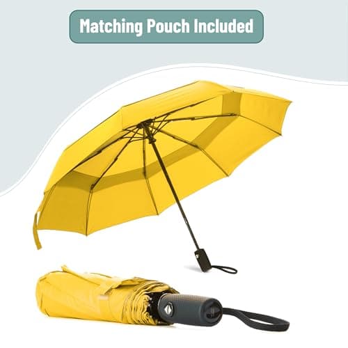 Mr. Pen Windproof Travel Umbrella - Yellow, Automatic, Compact, Rain Umbrella — view 6