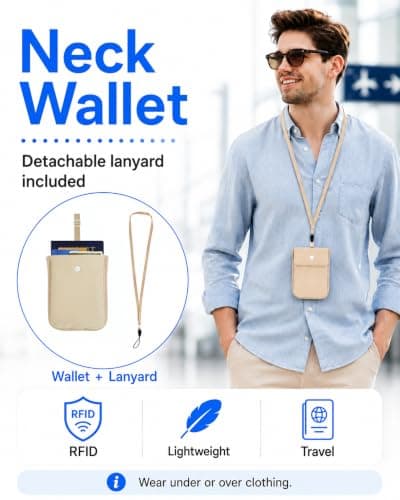 Bamneat RFID-Blocking Travel Bra Wallet, Hidden Money Pouch with Adjustable Elastic Strap, Perfect Secret Pocket Protect Your Passport Credit Cards Valuables, Nude, XL, RFID Protected — view 6