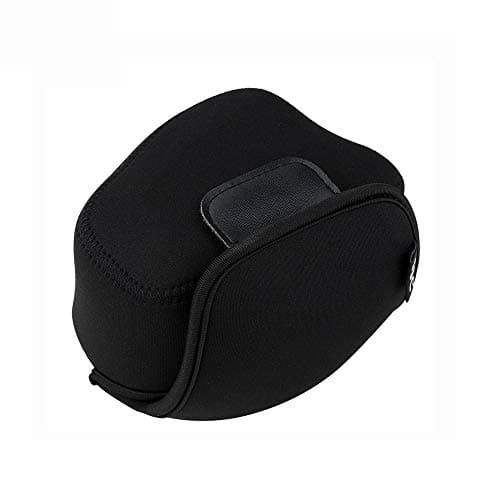 JJC Neoprene Camera Case for Sony a6700 ZV-E1+16-50mm F3.5-5.6, Camera Travel Pouch Protective Bag for Canon EOS R50 R100+RF-S 18-45mm F4.5-6.3 RF 50mm F1.8 for Fuji X-S20 X-S10+15-45mm Lens (Black) — view 3