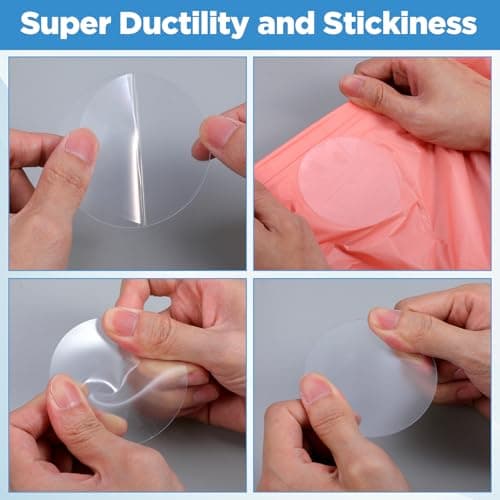 Grevosea 12 Pcs 3" TPU Inflatable Repair Patches, Heavy Duty Waterproof Clear Pool Float Vinyl Patch Kit for Air Mattress Inflatable Castle Tent Umbrella Raincoat Outdoor Gear — view 5