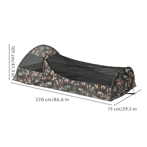 Ameble Bivy Tent, Tent, 2-second Quick Setup Mosquito Net, Portable One-man Net For Camping & Hiking - Camouflage Bivy, Bivvy, One Man, Mosquito — view 4