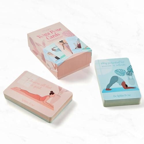 Myga Affirmation Yoga Pose Cards - 70 Exercise Cards with Sanskrit Name & Affirmation - Mini Fitness & Sequencing Deck for Beginners & Advanced Yogis - Compact Size for Home, Gym, or Travel — view 6