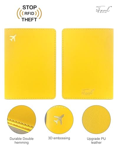 toTravelGear Passport Holder for Travel Essentials RFID Blocking PU Leather — view 3
