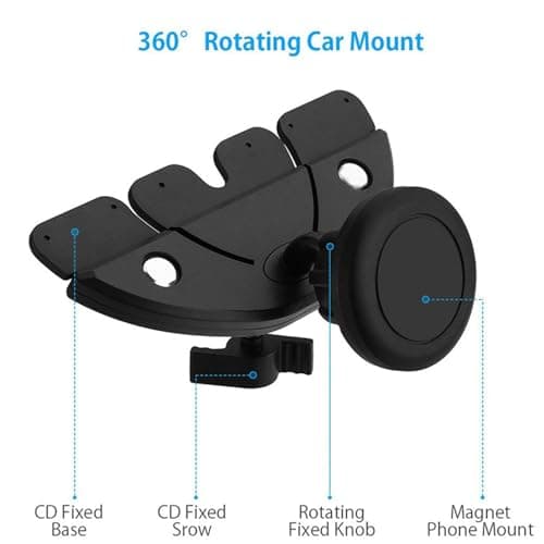 Magnetic Phone Holder for Car Rotatable Smartphone Bracket — view 4