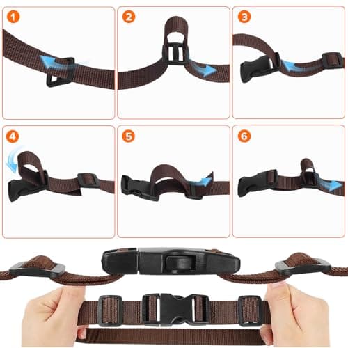 Annickee 10M Nylon Webbing Strap 25mm, Dark Brown Webbing Adjustable — view 5