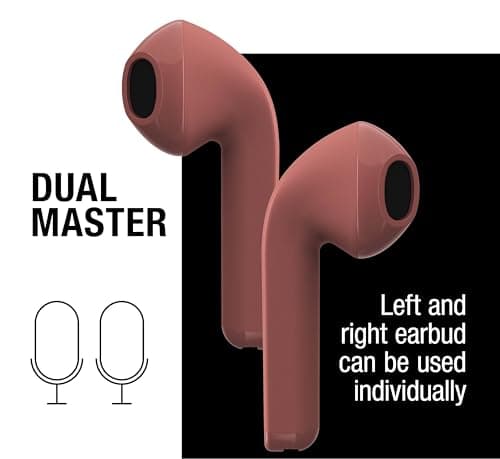 Fresh 'n Rebel Twins Core True Wireless In-Ear Bluetooth Headphones with Voice Assistant, Touch Control and Built-in Microphone, 30 Hours Playtime (Safari Red) — view 4