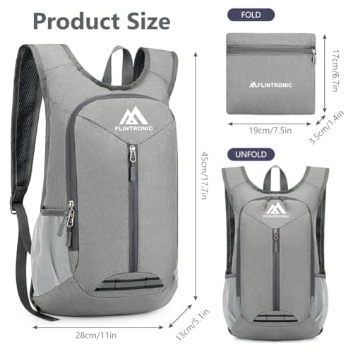 flintronic Foldable Backpack, Ultra Lightweight Rucksack, 16L Hiking Backpack, Unisex Packable Backpack For Men Women, Waterproof Travel Daypack For Outdoor Sport Biking Hiking Climbing — view 2